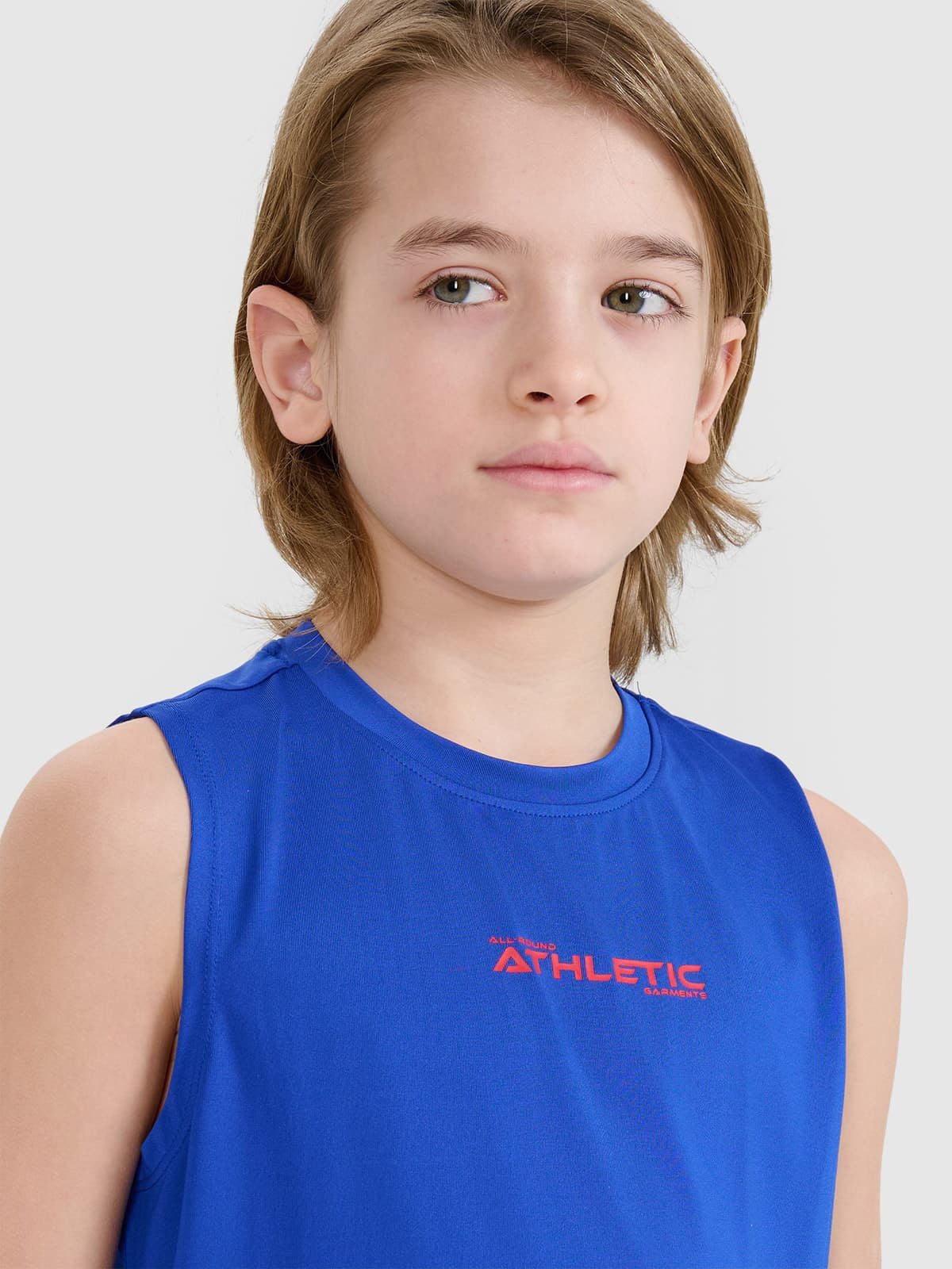 Boy's quick-drying sports tank top - navy blue
