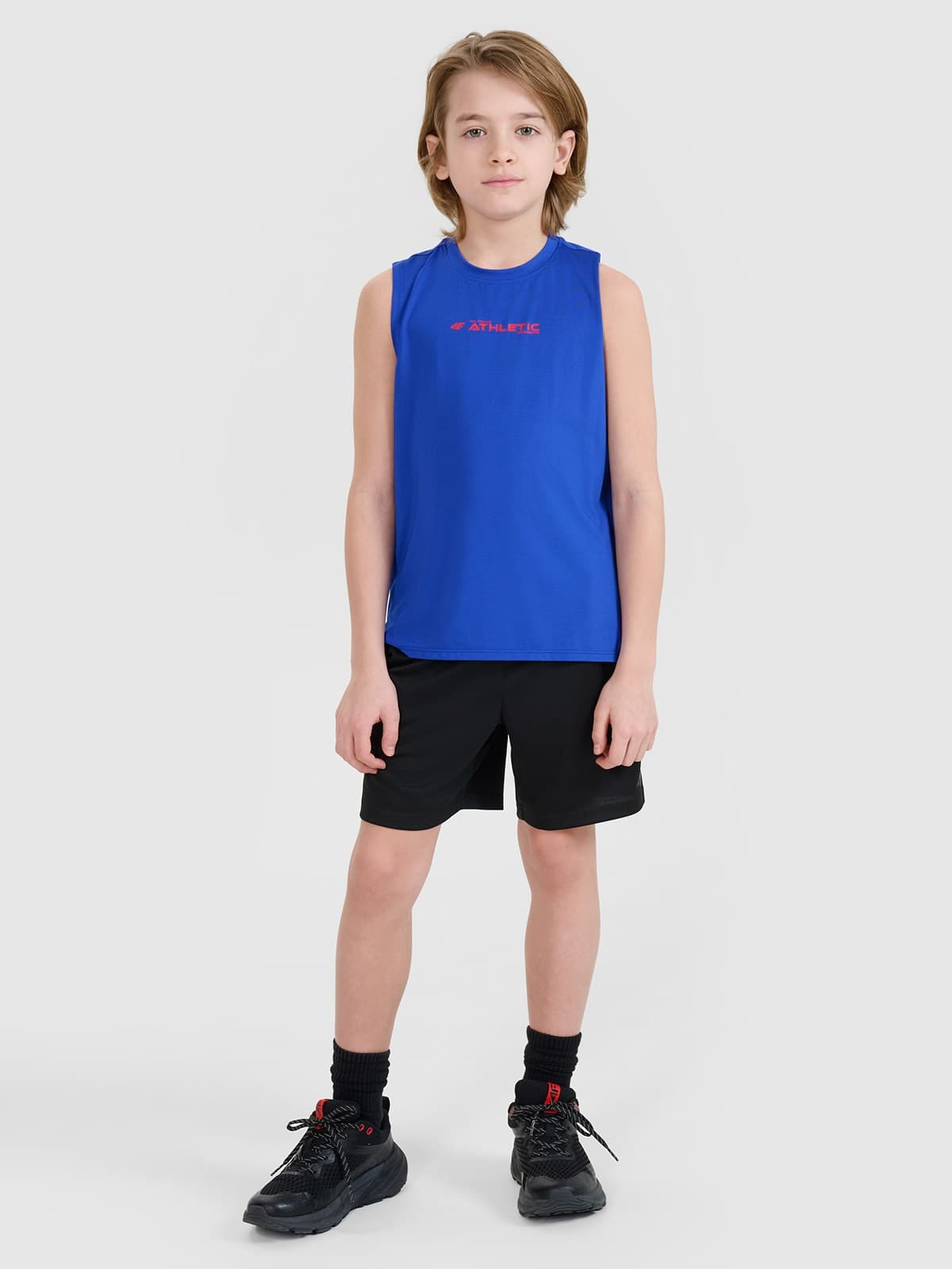 Boy's quick-drying sports tank top - navy blue