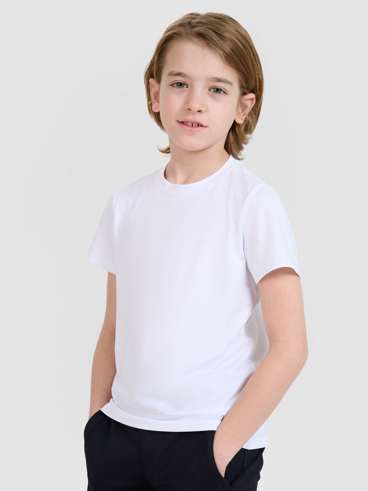 Boy's quick-drying sports T-shirt - white