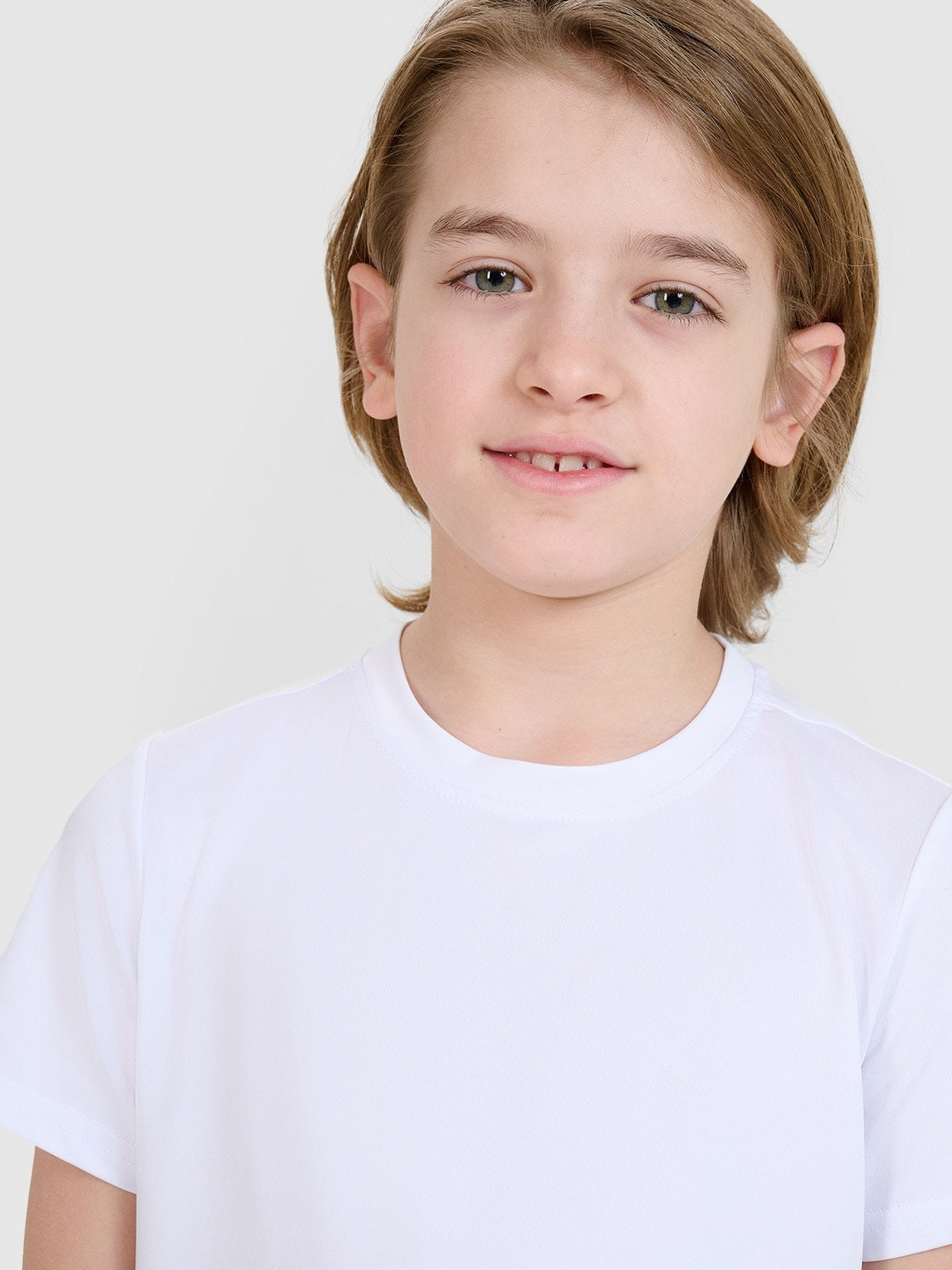 Boy's quick-drying sports T-shirt - white