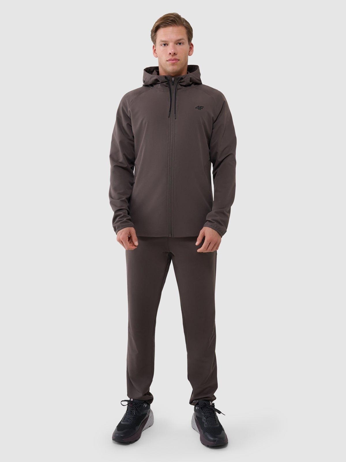 Men's regular quick-drying training sweatshirt - brown