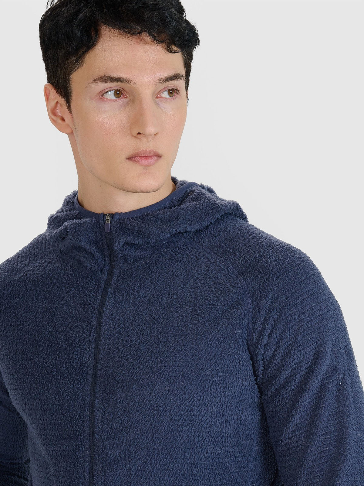 Men's Primaloft Active zip-up hooded trekking sweatshirt - grey