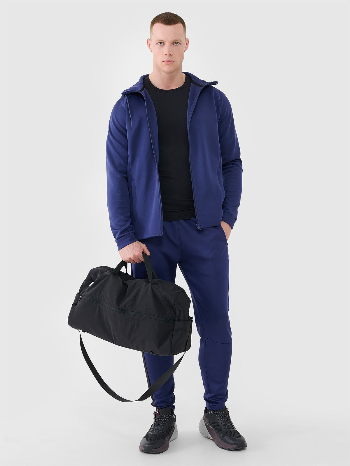 Men's quick-drying training sweatshirt - navy blue