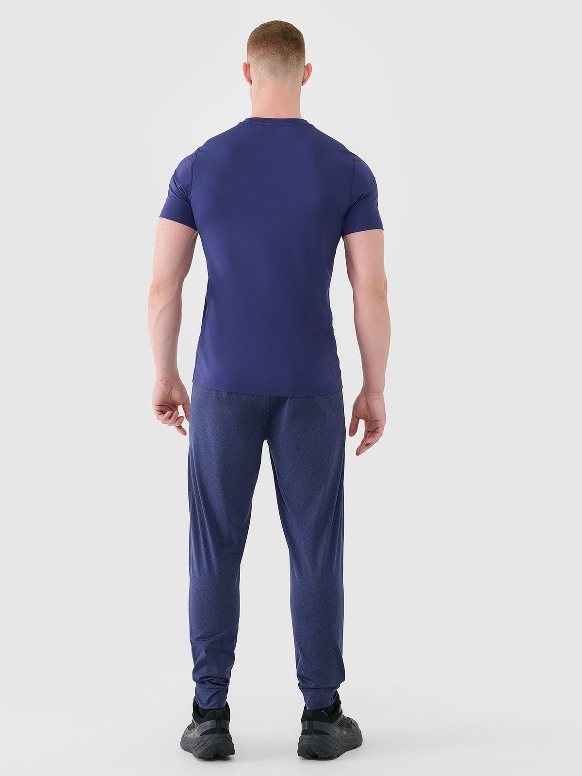 Men's quick-drying training pants - navy blue