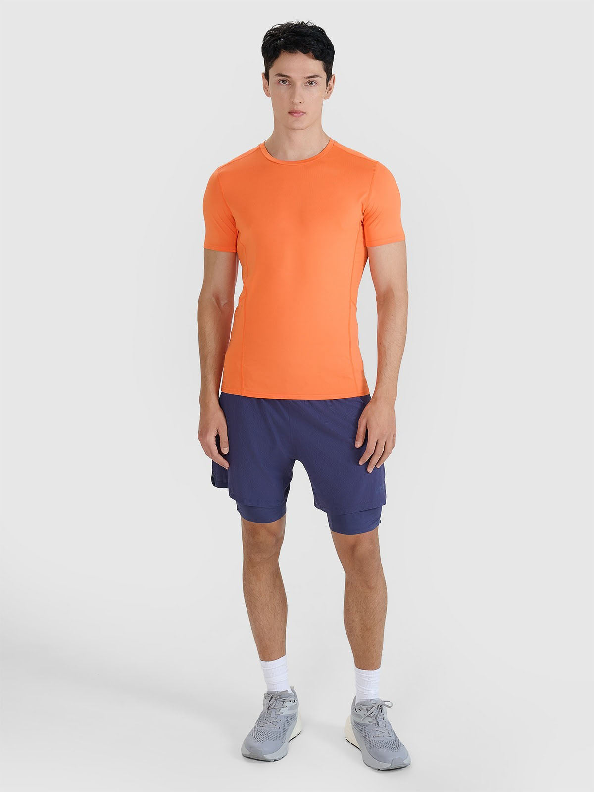 Men's quick-drying slim running T-shirt - orange