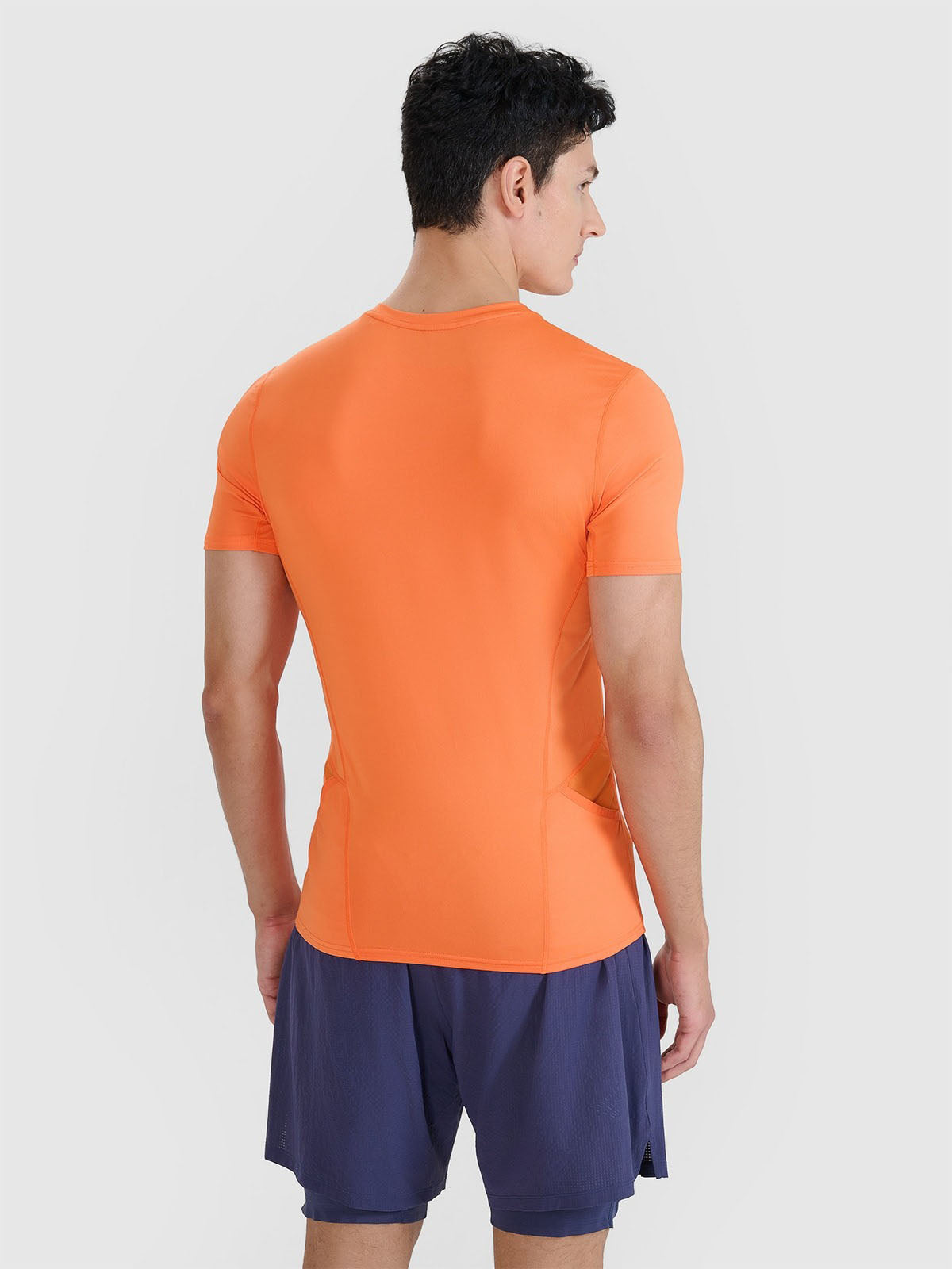 Men's quick-drying slim running T-shirt - orange