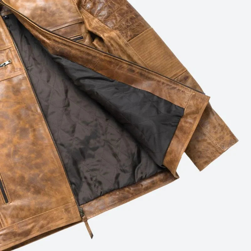 Cafe Racer Leather Jacket