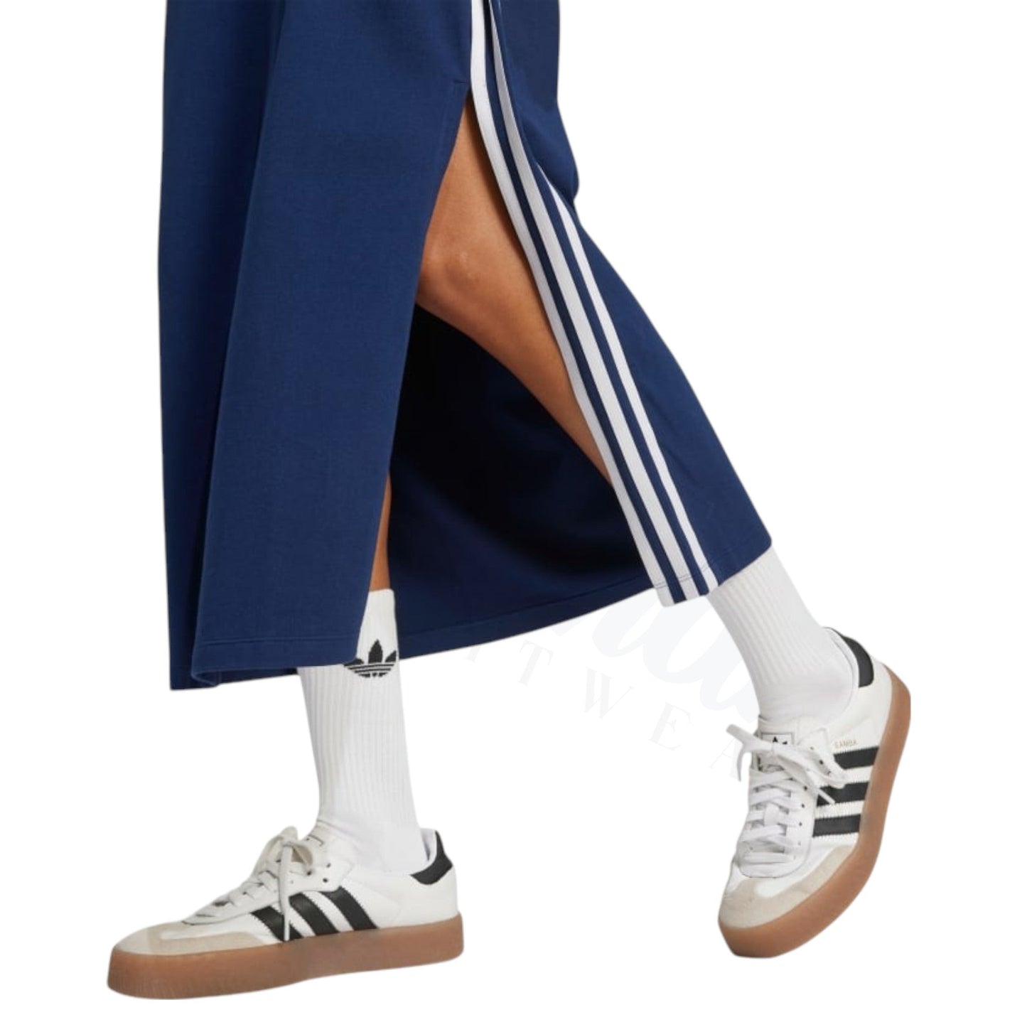 Effortless Edge: 3-Stripes Maxi Dress