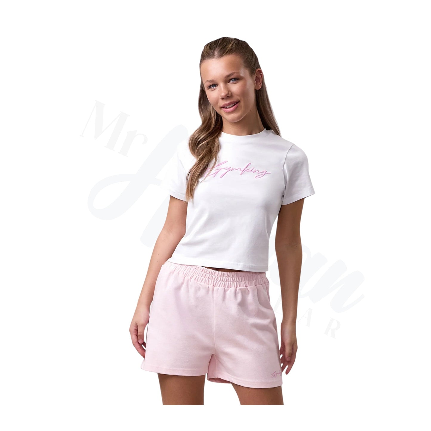 Kids White Script Jersey Fitted Tee