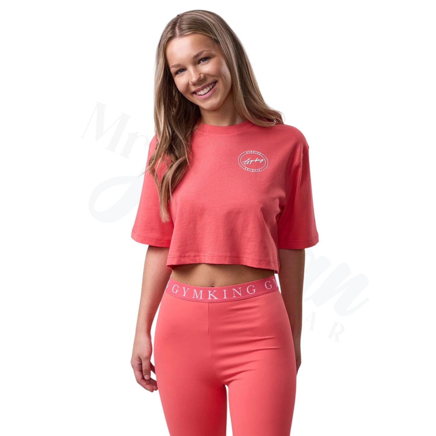Kids Origin Cropped Tee - Coral