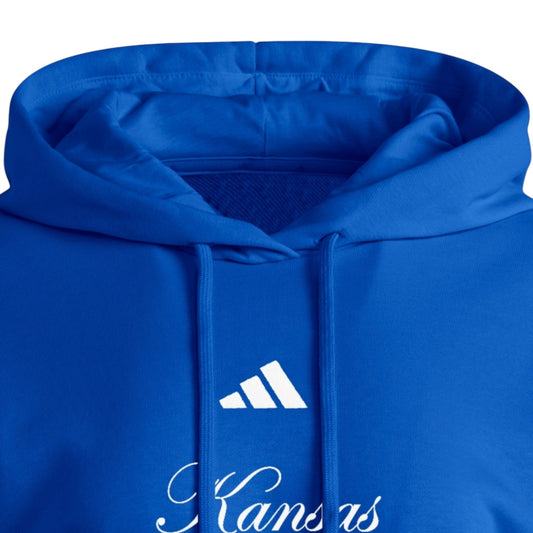 Kansas Jayhawks 3-Stripes Cropped Hoodie