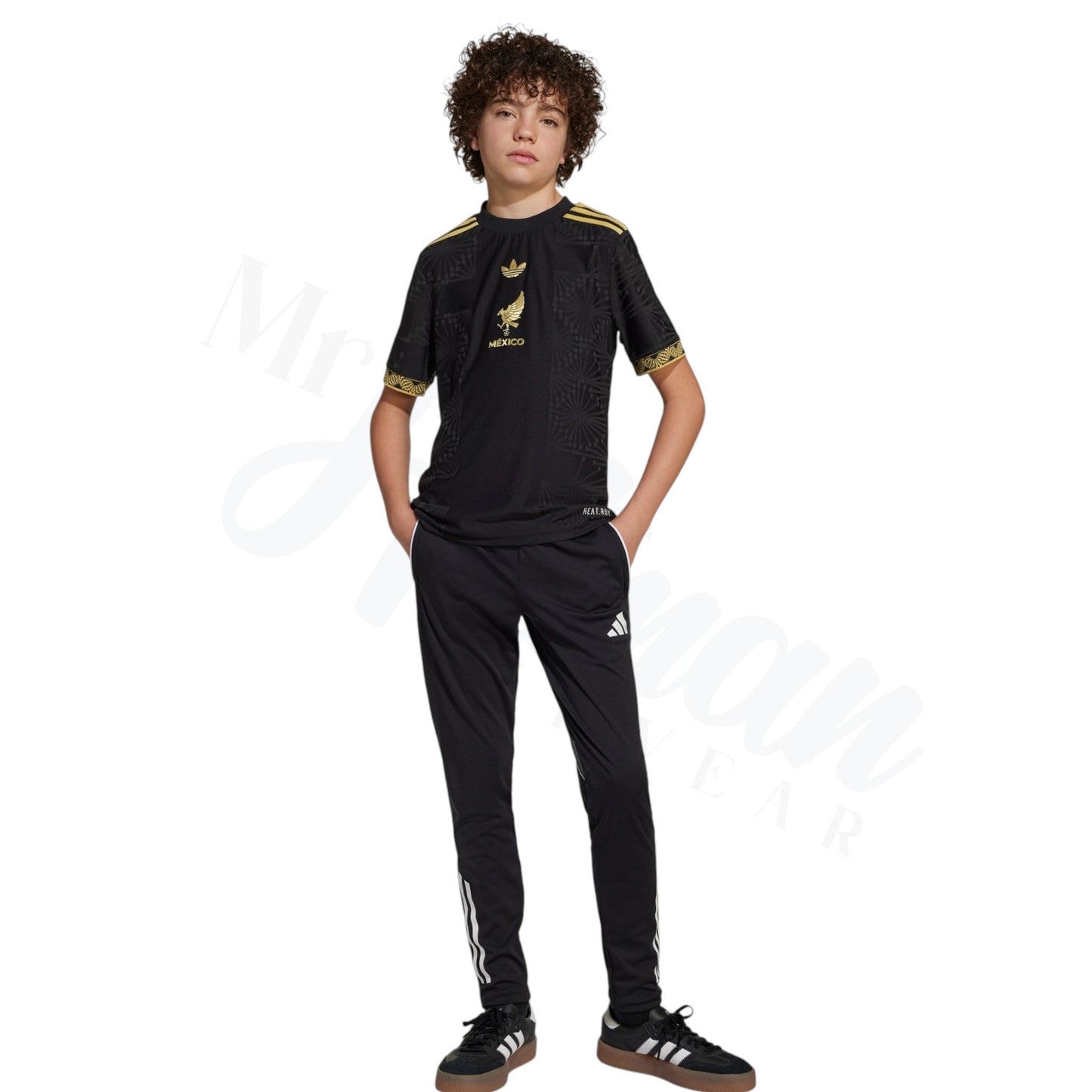 Mexico 2025 Kids Gold Soccer Jersey