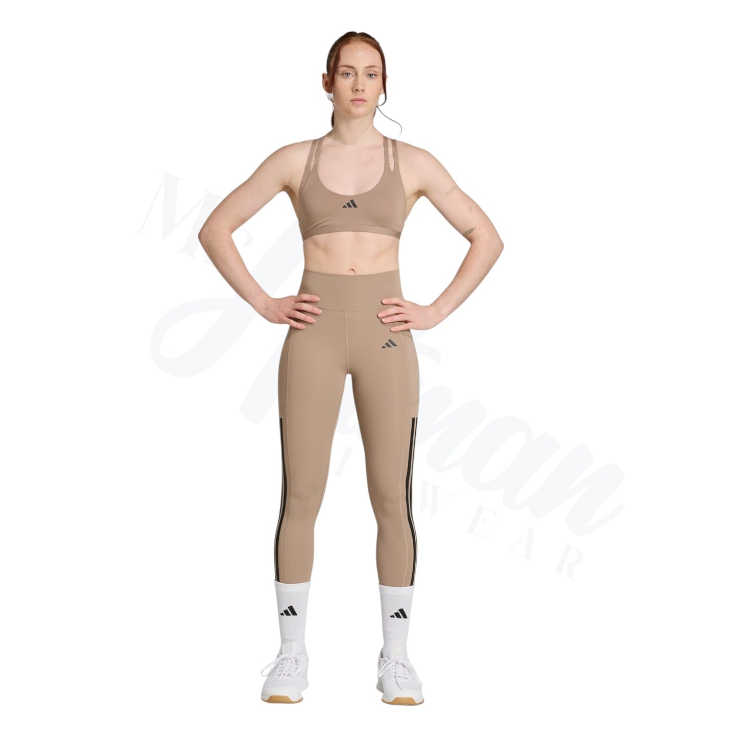 Sleek adidas Optime 3-Stripes Workout Leggings