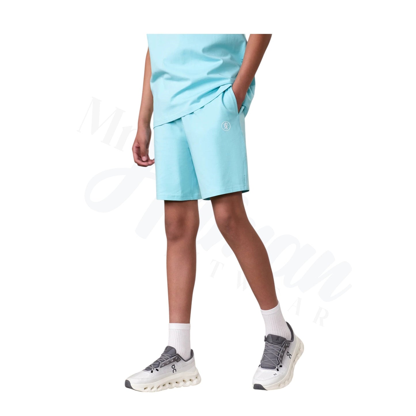 Kids Pro Shorts- Aqua Sky Style