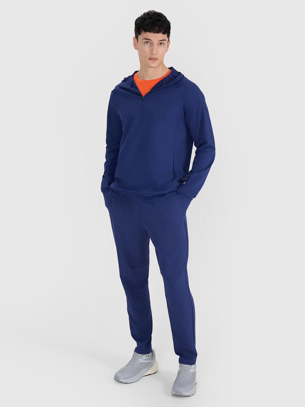 Men's quick-drying training pants 4F x Robert - navy blue