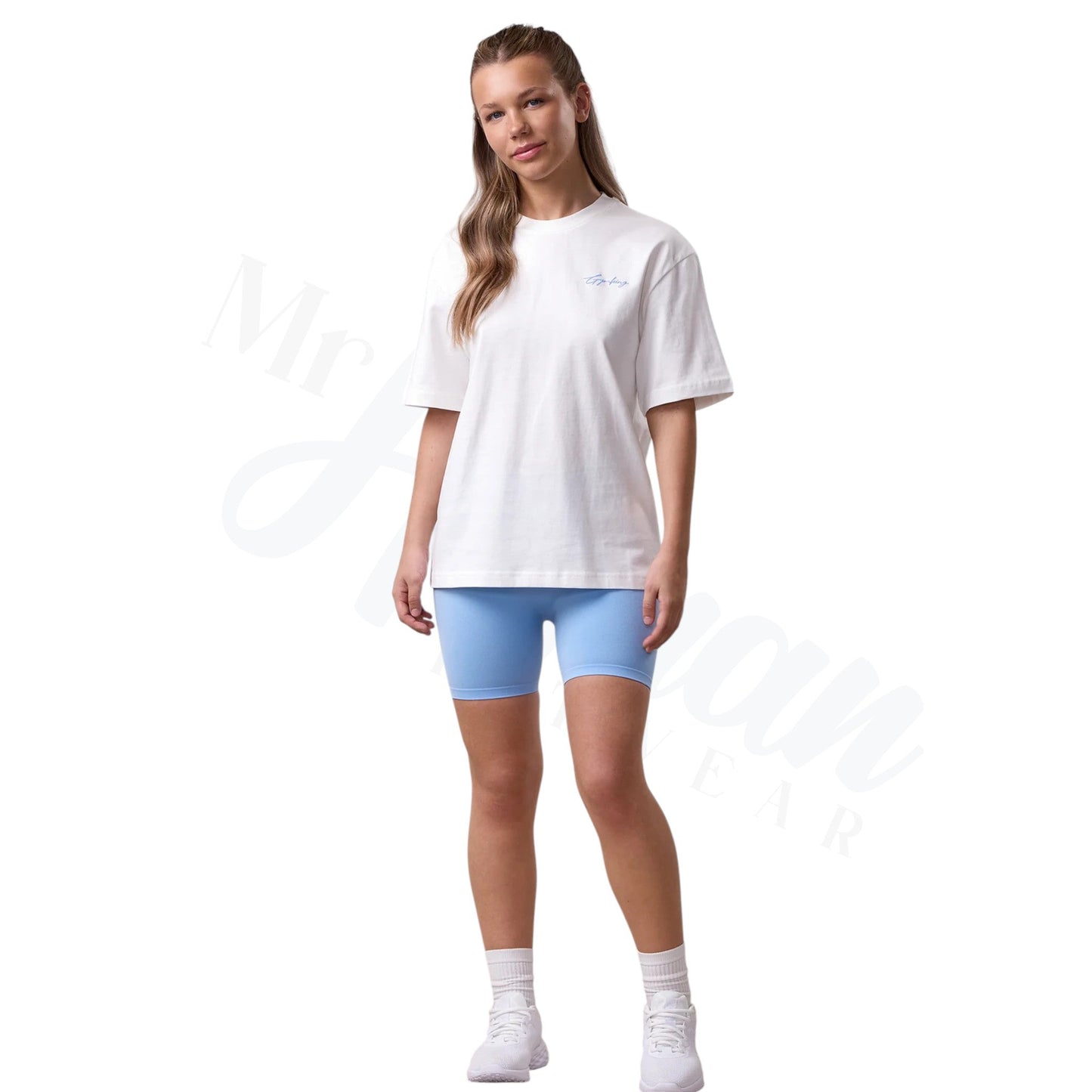Cream Kids Tee with Script Design