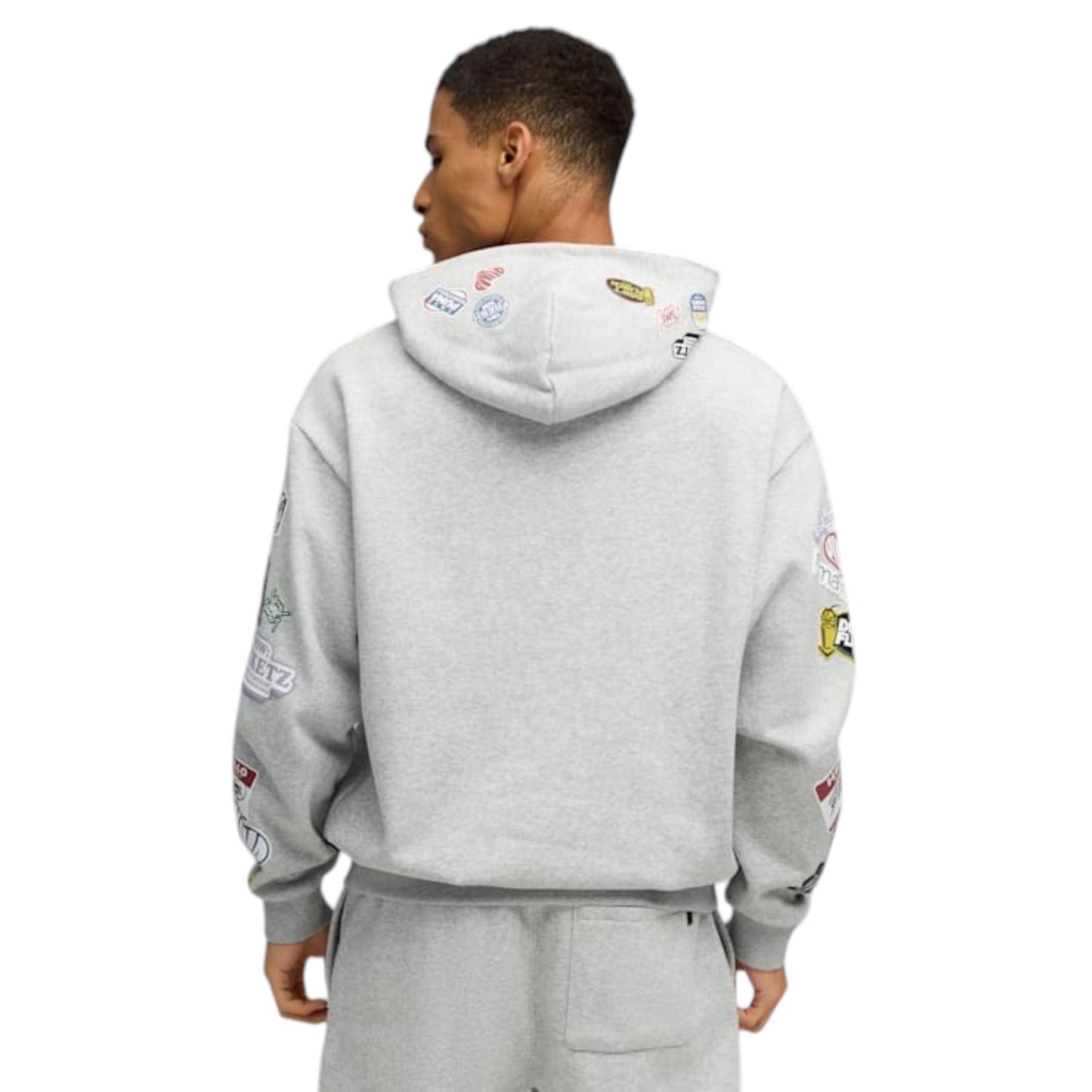 Men’s Bold Sticker Basketball Hoodie