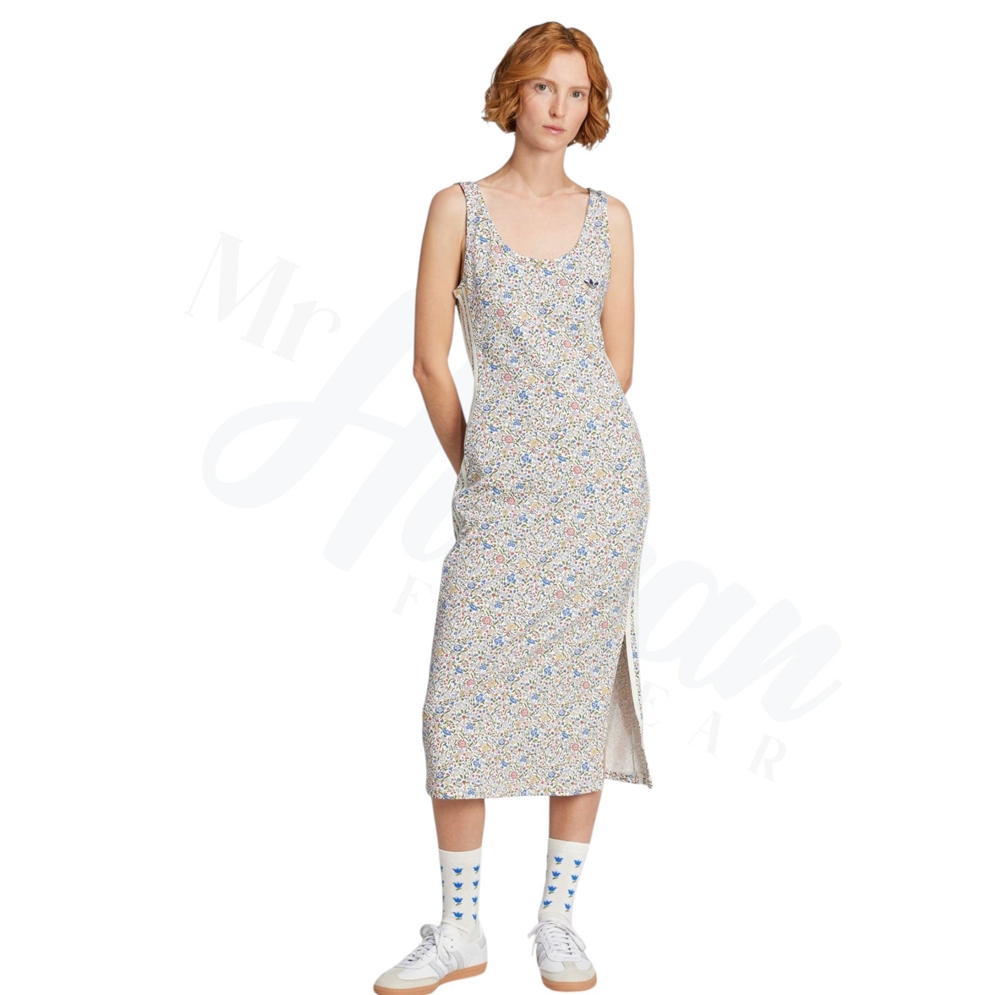 adidas Originals x Liberty London Bodycon 3-Stripes Maxi Dress