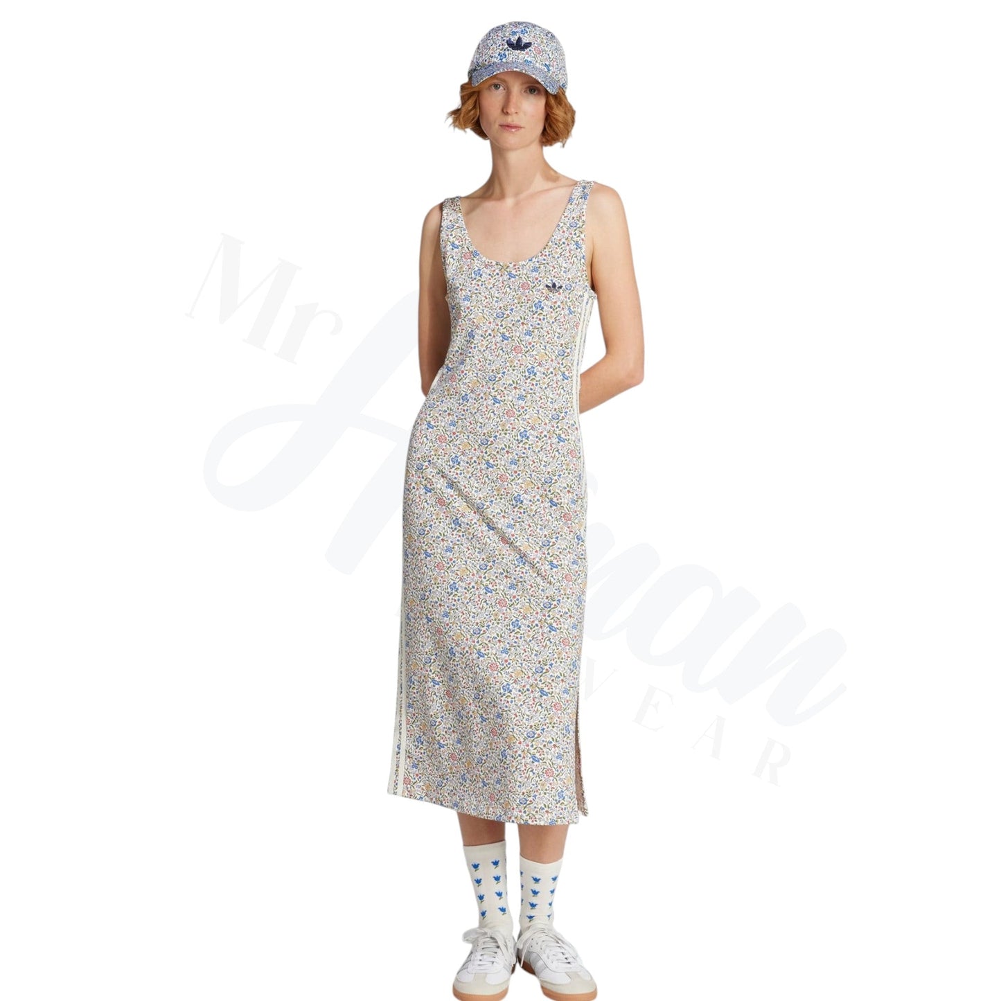 adidas Originals x Liberty London Bodycon 3-Stripes Maxi Dress