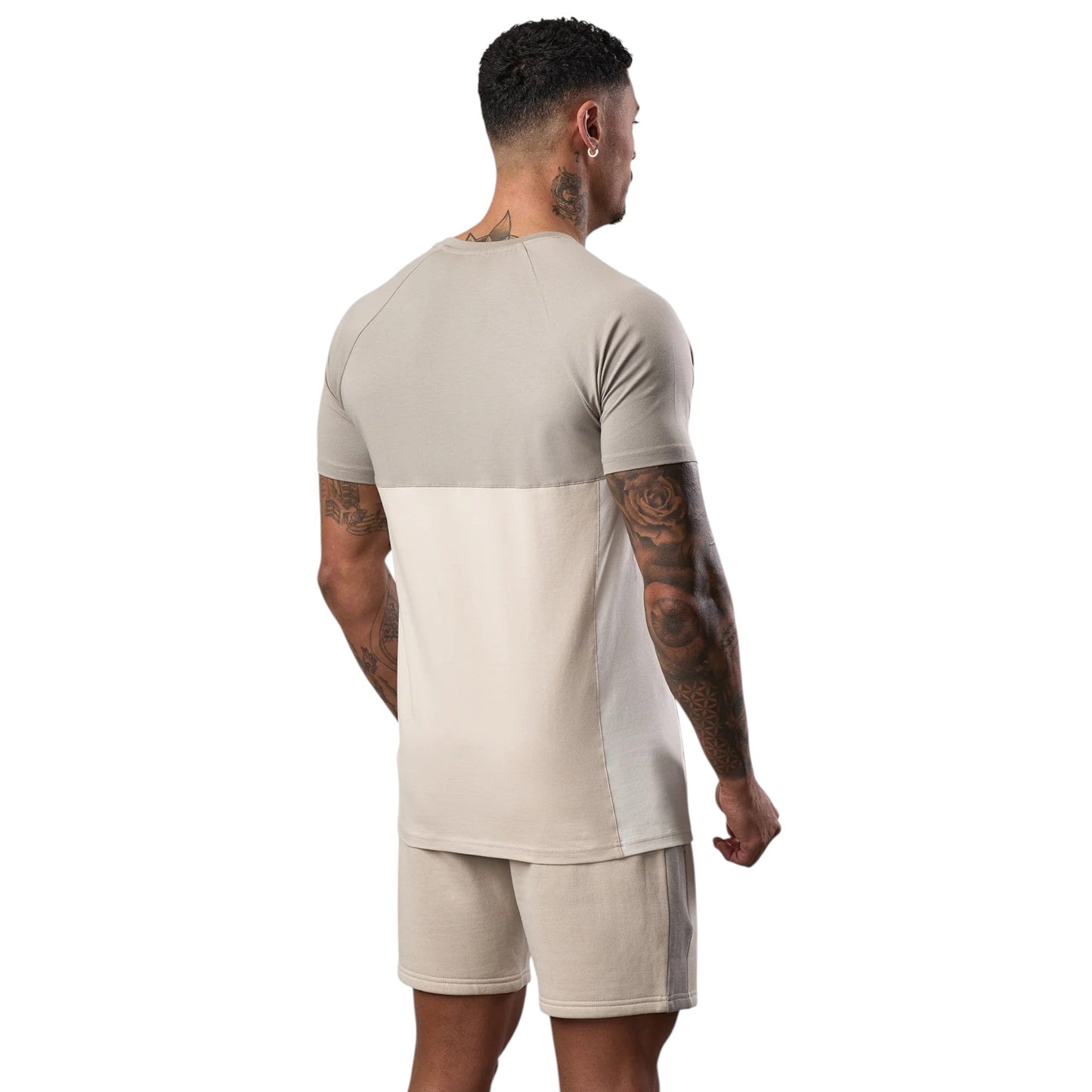 Light Stone Panel Tee - Clean & Modern