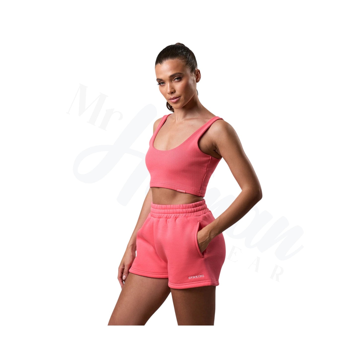 365 Rib Scoop Neck Bralette Spiced - Coral