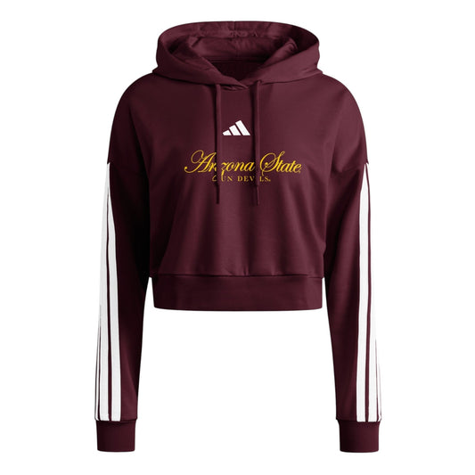 ASU 3-Stripes French Terry Crop Hoodie