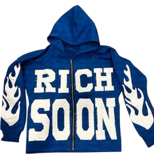 Limited Edition Dark Blue Embroidery Hoodie