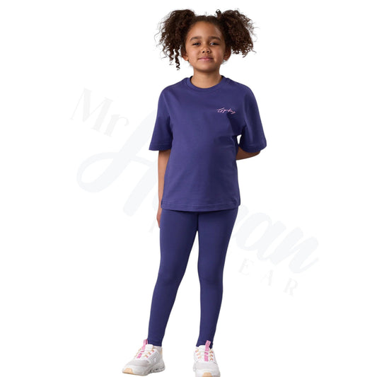Kids Script Boyfriend Tee Starlight - Blue