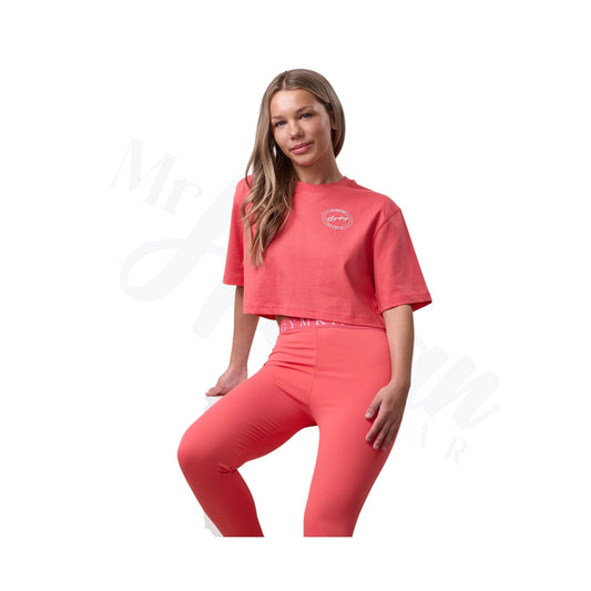Kids Origin Cropped Tee - Coral