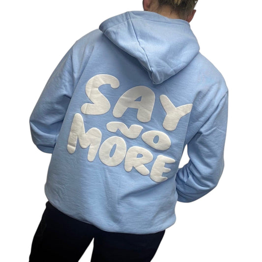Premium Ice Blue Signature Puff Print Hoodie