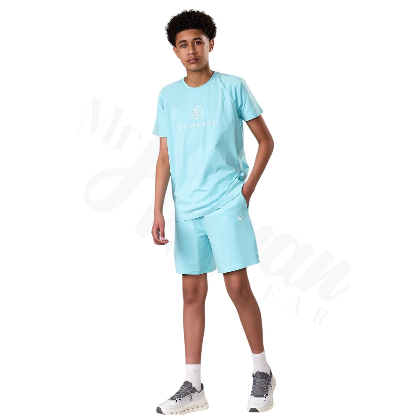 Kids Pro Shorts- Aqua Sky Style