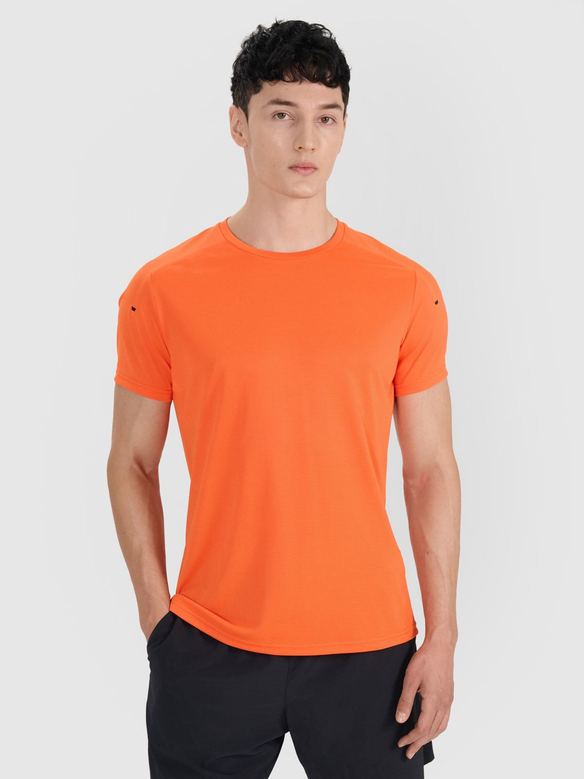 Men's regular quick-drying training T-shirt  Robert Lewandowski - orange