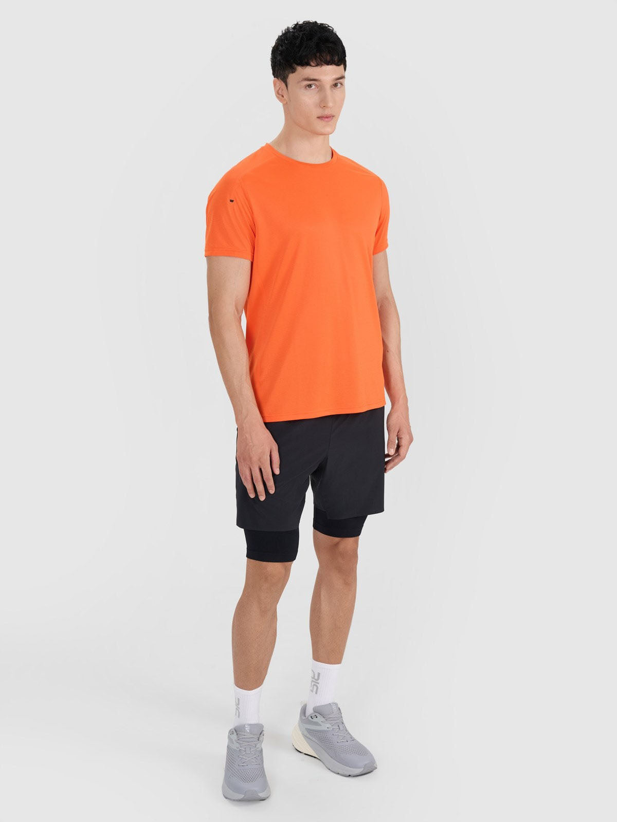 Men's regular quick-drying training T-shirt  Robert Lewandowski - orange