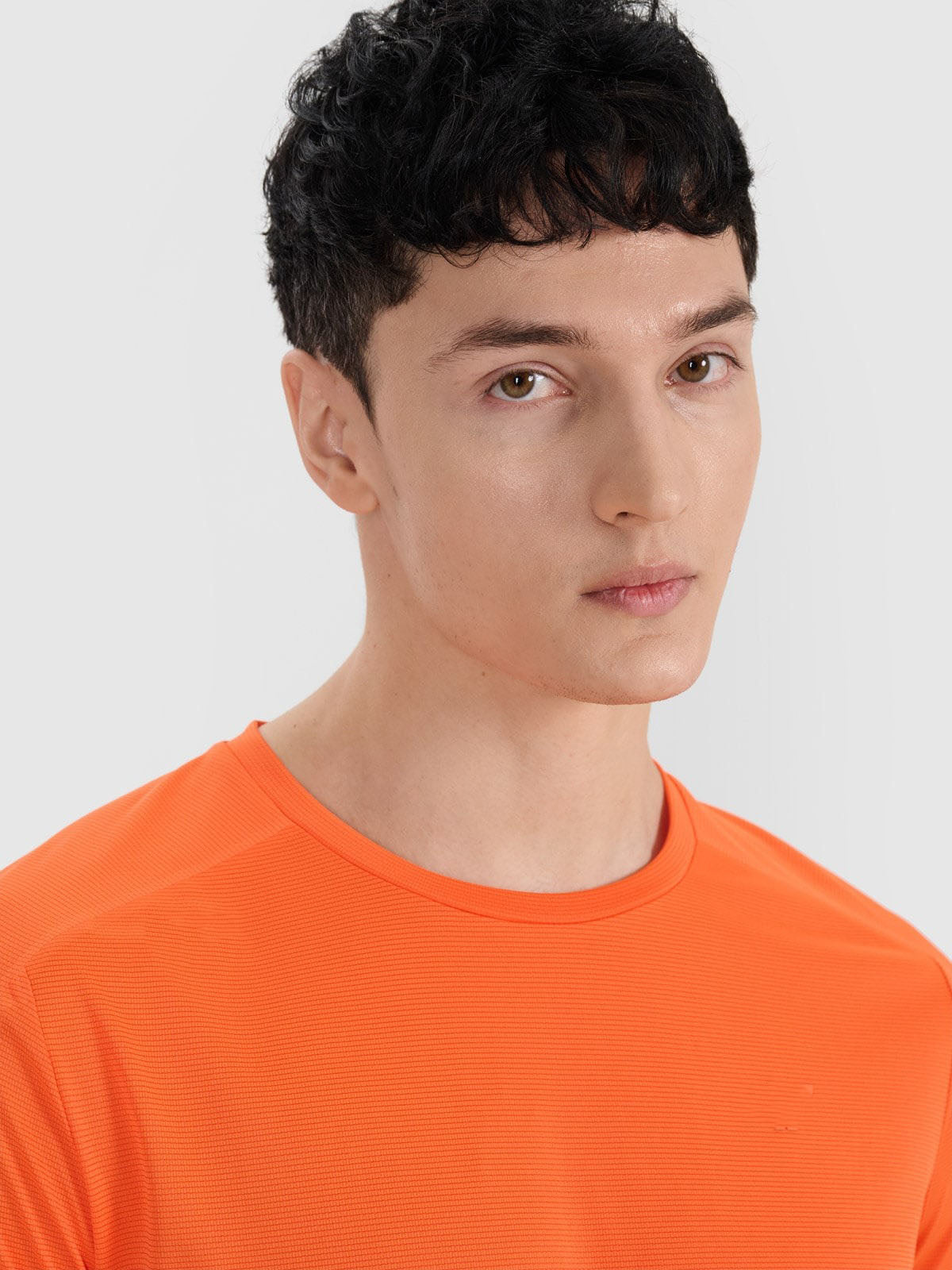 Men's regular quick-drying training T-shirt  Robert Lewandowski - orange