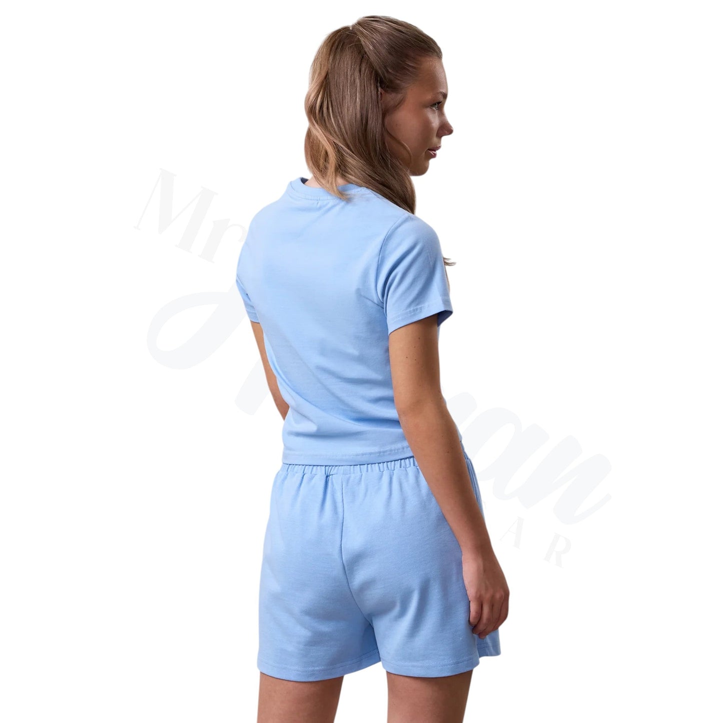 Sky Blue Jersey Tee with Cool Script - Print