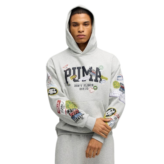 Men’s Bold Sticker Basketball Hoodie