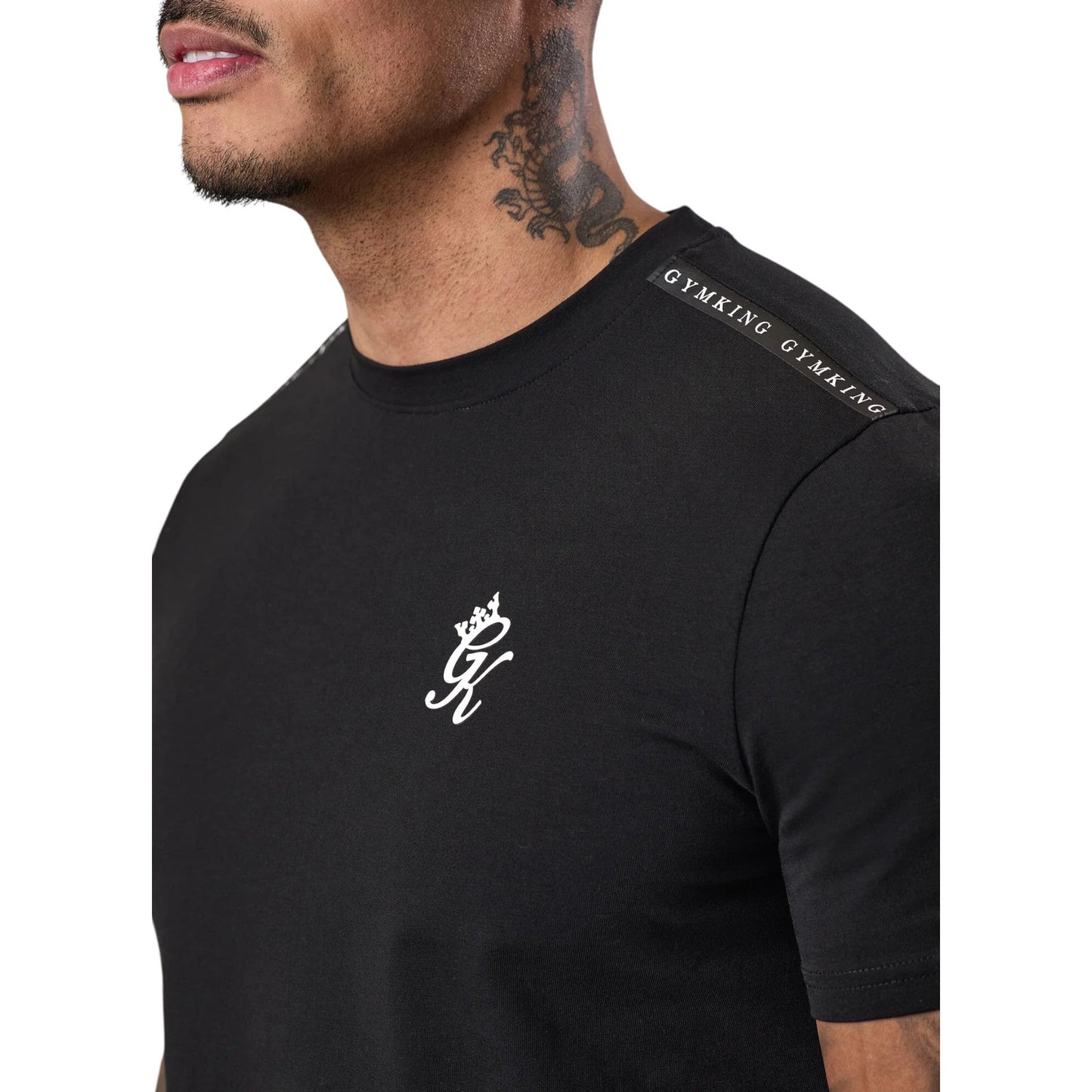 Black Taped Jersey Tee -sporty and sleek style