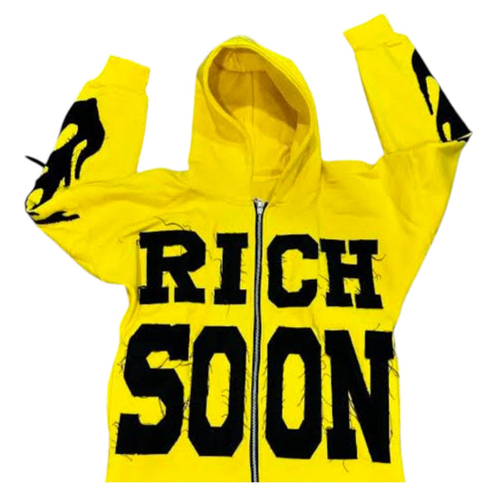 Classic Yellow Hoodie with Embroidery