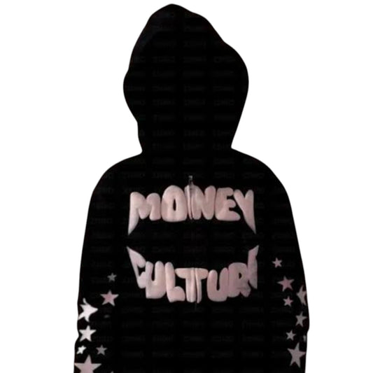 Premium Puff Print Hoodie – Black Edition