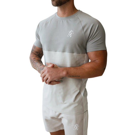 Light Stone Panel Tee - Clean & Modern