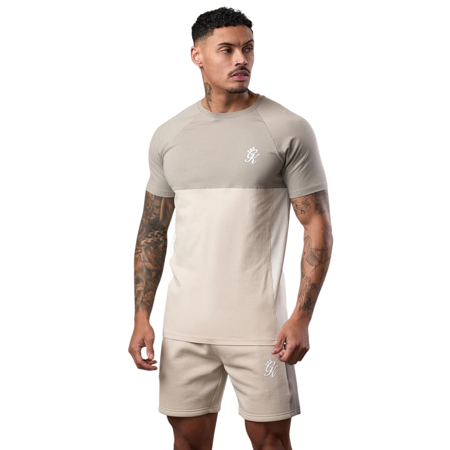 Light Stone Panel Tee - Clean & Modern