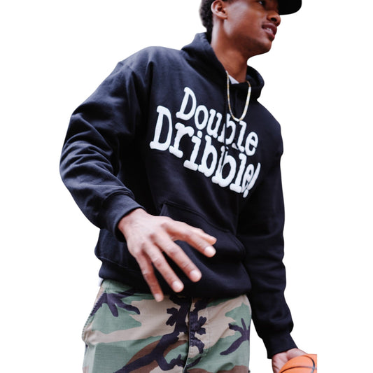 Premium Double Dribble Black Puff Print Hoodie