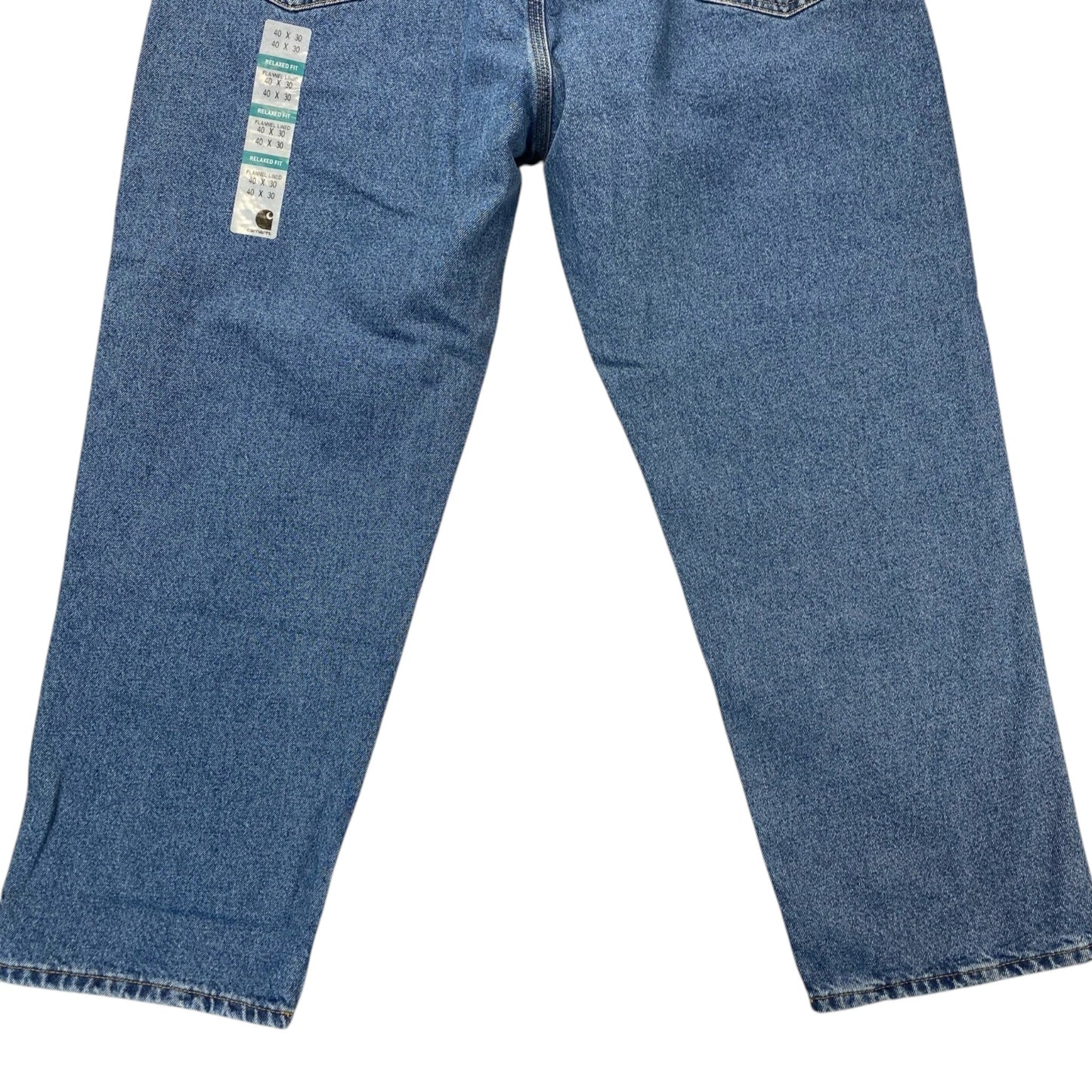 Carhartt 40x30 Flannel-Lined Jeans Blue